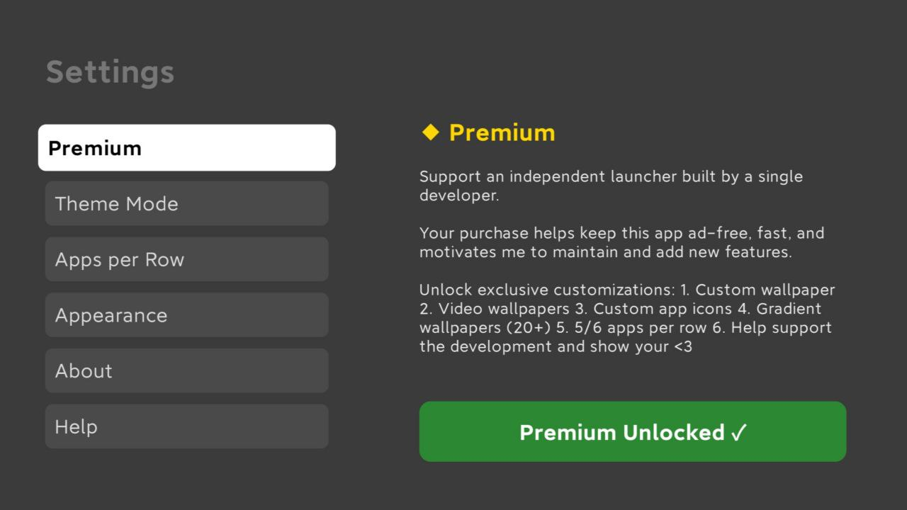 AT4K Launcher 0.93已解锁版- 最简洁的 Android TV 电视启动器