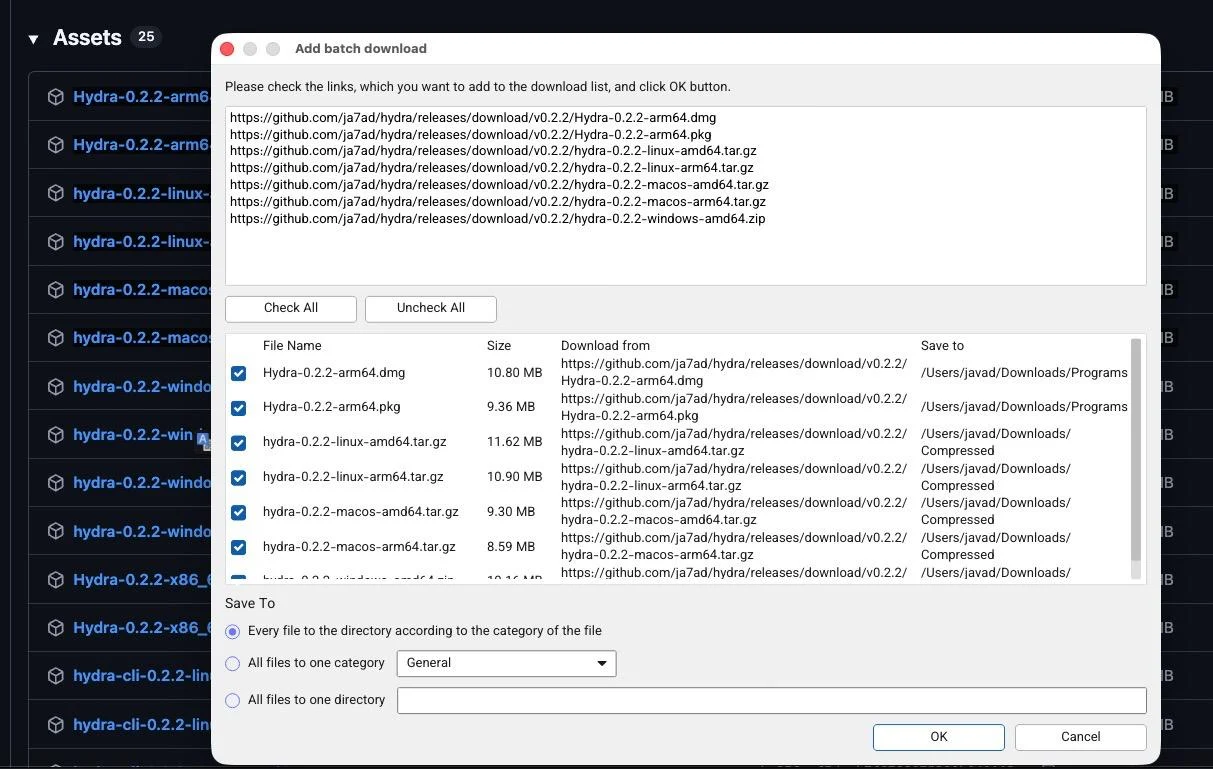 Hydra Download Manager（HDM）：开源跨平台多线程下载管理器